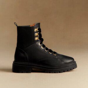 Sezane Niels Boots Black Sz 7 EU 38